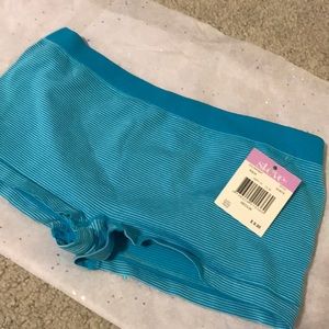 Aqua striped boy shorts- NWT size medium